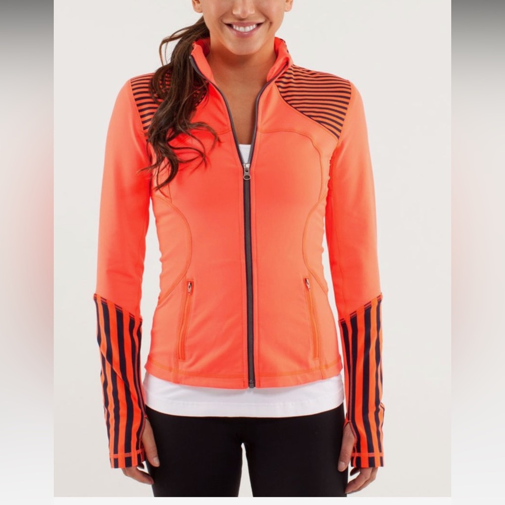 🍋LULULEMON FORME JACKET-LIGHT FLARE/CLASSIC STRIPE INKWELL-4🍋 - Picture 4 of 15